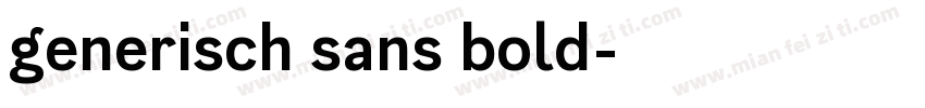 generisch sans bold字体转换